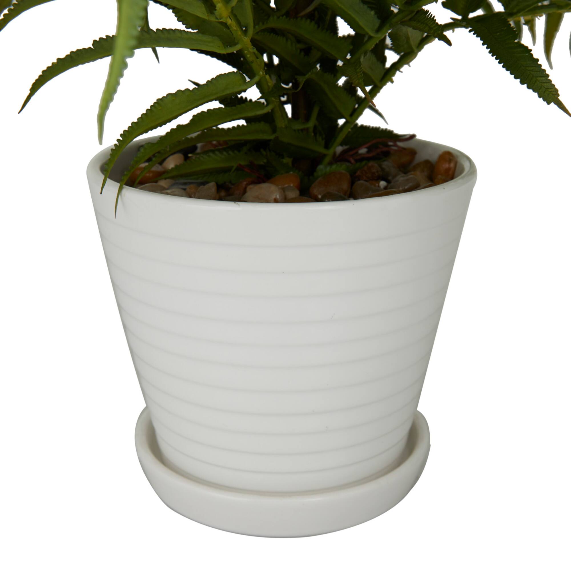White Traditional Floral and botanical Artificial Foliage, 19" x 23" x 14"